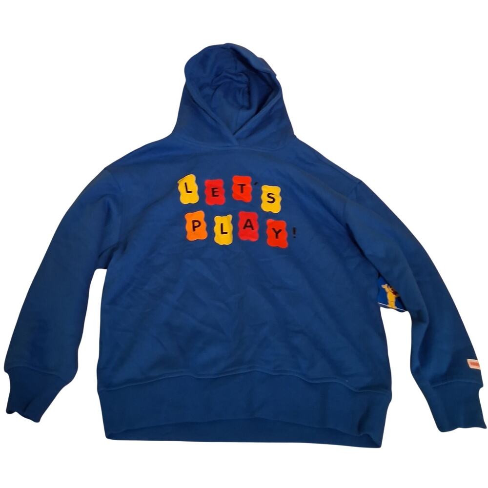 Brand-New Haribo Blue Pullover Hoodie Size Medium NWT New With Tag Kids